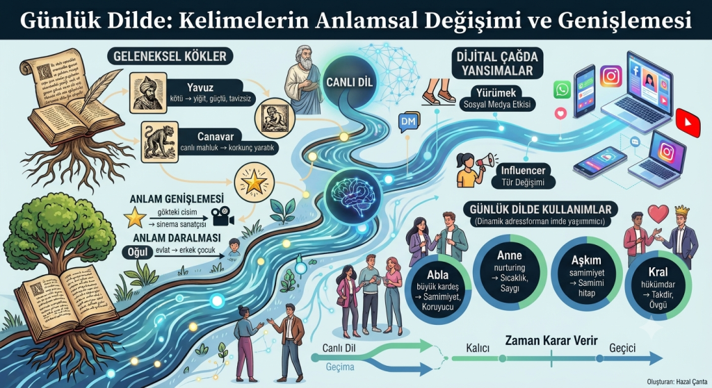Günlük Dilde- Dijital Çağda Kelimelerin Anlamsal Değişimi ve Genişlemesi